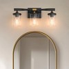 DORESshop 20 in. 3-Light Black and Gold Bathroom Vanity Light Fixtures Over Mirror, Ideal for Bathroom, Hallway, Bedroom - 2 of 4