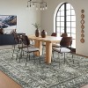 Non-Slip Non-Shedding Washable Rug - Low Pile Traditional Distressed Retro Carpet Soft Floral Print Mat for Dining Room Bathroom Kitchen - 3 of 4