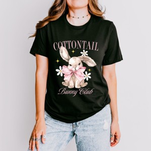 Simply Sage Market Coquette Cottontail Bunny Club Short Sleeve Tee - 1 of 4