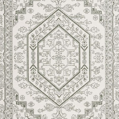 ivory/dark green