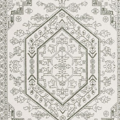 ivory/dark green