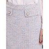INSPIRE CHIC Women's Office Tweed High Waist Button Decor Elegant Midi Pencil Skirts - 4 of 4