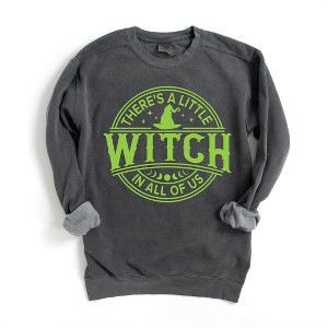 Simply Sage Market Women's  Garment Dyed Graphic Sweatshirt A Little Witch In All Of Us - 1 of 4