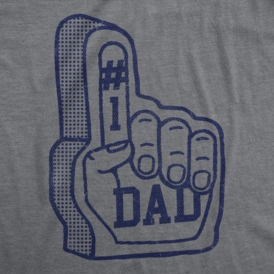 Мужские футболки Crazy Dog T-Shirts, Inc. Mens Funny T Shirts Number One Dad Foam Finger Sarcastic Fathers Day Graphic Novetly Tee for Men - Crazy Dog Men's T Shirt Gift for Dad Dark Grey L — фото 2