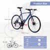 INFURNIC Bicycles 24 Speed Hybrid Road Bike with Disc Brakes and Aluminum Rims for City Riding, Blue, 67.32"*14.56"*39.37" - 2 of 4