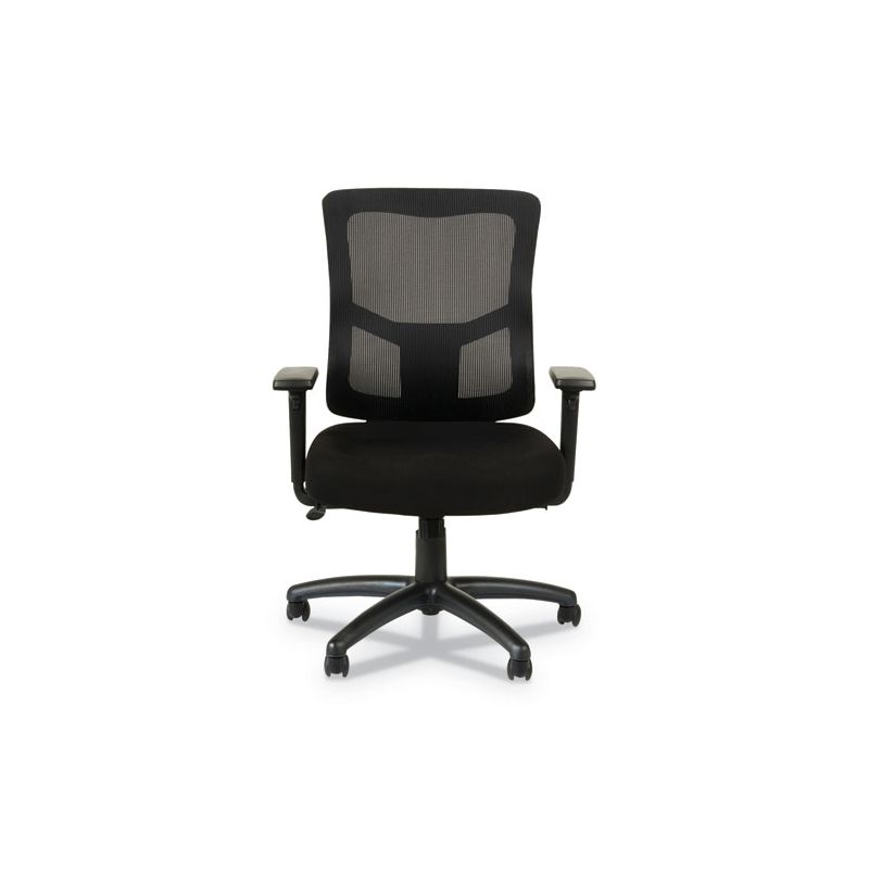 Alera Alera Elusion II Series Mesh Mid-Back Swivel/Tilt Chair, Adjustable Arms, Supports 275lb, 17.51" to 21.06" Seat Height, Black, 3 of 8