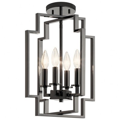 Contemporary Midnight Chrome 4-Light Incandescent Pendant