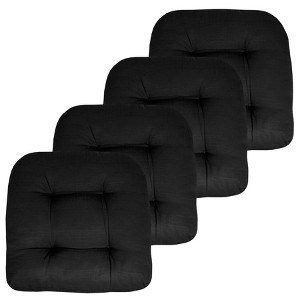 Patio Cushions Outdoor Chair Pads Thick Fiber Fill Tufted 19" x 19" by Sweet Home Collection® - 1 of 4