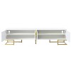 YOOCOZZ TV Stand for TVs Up to 80'' with Metal Legs,Gold Handles,Cabinets and Adjustable Shelves - 4 of 4