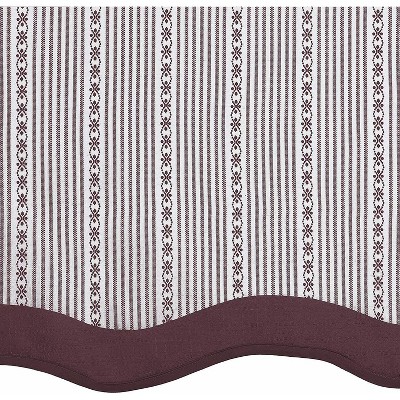 Burgundy Polyester Rod Pocket Kitchen Tier and Valance Set