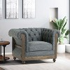 NicBex Polyester Accent Chair,Upholstered Living Room Chair with Tufted Backrest,Chesterfield Inspired Armchair,Club Chairs for Living Room - 2 of 4