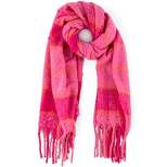 Shiraleah Pink and Red Plaid Scarf