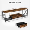 VYNXARIA TV Stand with Charging Station and 2 Fabric Drawers, Entertainment Center for TVs up to 75",with Open Storage Shelves,Rustic Brown - 4 of 4