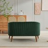 CAVINAS 50.78" Modern Loveseat Sofa, Corduroy Fabric Upholstered Sofa Couch, 2-Seat Sofa with Wooden Nature Legs - 4 of 4