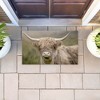 Stupell Industries Highland Cattle Dreams Printed Outdoor Door Mat, design by Kim Allen, 18"x30" - 3 of 4