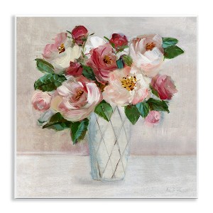 Stupell Industries Pink & Red Rose Bouquet Wall Plaque Art, 12" x 12" - 1 of 4