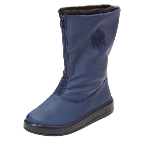 Comfortview Women s wide Widths Available The Snowflake Weather Boot 9 W Navy Target