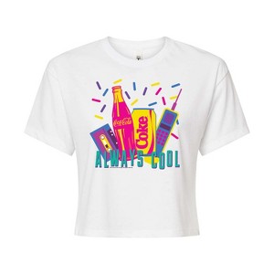 Women's - Coca-Cola - 90's Retro Style Cropped Graphic T-Shirt - 1 of 4