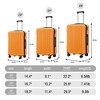 TUYOHW 3 pcs/set in ABS Spinner Wheel Luggage, Carry on Suitcase, Matching Color, TSA Combination Lock - 3 of 4