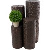 Olivia & May Metal Abstract Tall Slim Pedestal Table: Set of 4, No Assembly, Industrial Style - 3 of 4