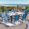 EROMMY 7 Piece Patio Dining Set, Outdoor Dining Table And Chairs Set For 6, 6 Textilene Chairs, 1 Iron Rectangular Table, Patio Furniture Set For Deck - 2 of 4