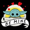 Girl's Star Wars: The Mandalorian Grogu Be Mine Bassinet Crop T-Shirt - 2 of 3