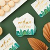Sparkle and Bash 50 Pack Wild One Napkins for Jungle Safari First Birthday Party Supplies, Green Leaves with Gold Foil Accents (5 x 5 In) - 2 of 4