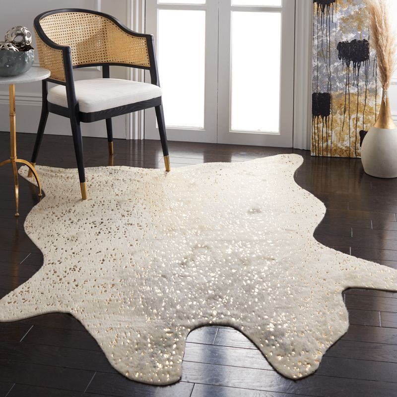 Faux Cow Hide FCH204 Power Loomed Area Rug  - Safavieh, 2 of 7
