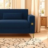 Mocamel Deep Seat Tufted Sofa - 86" Beige Fabric 3-Seater Couch with Metal Legs, for Living Room or Apartment - 4 of 4