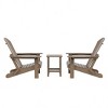 WestinTrends Malibu HDPE Outdoor Patio Folding Poly Adirondack Conversation Set (3-Piece) - 4 of 4