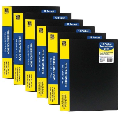 6pk 12 Pocket Bound Sheet Protector Presentation Book - C-Line