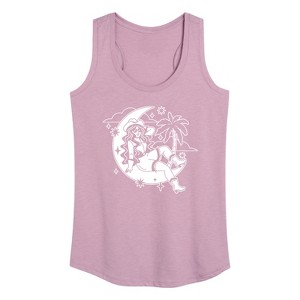 Women's - Instant Message - Cowgirl Moon Graphic Racerback Tank - 1 of 4