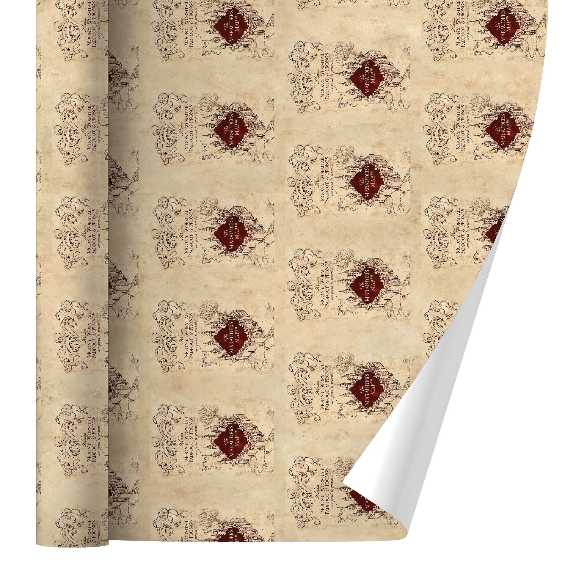Harry Potter Marauders Map Gift Wrap 30" x 72"