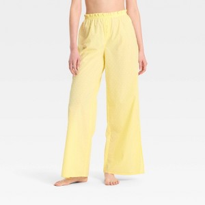 Women's Poplin Dot Pajama Pants - Colsie™ - 1 of 2