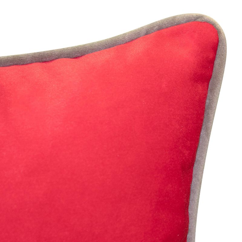 12"x18" Poly-Filled Beaded 'Love' Luxe Velvet Lumbar Throw Pillow - Edie@Home, 3 of 5