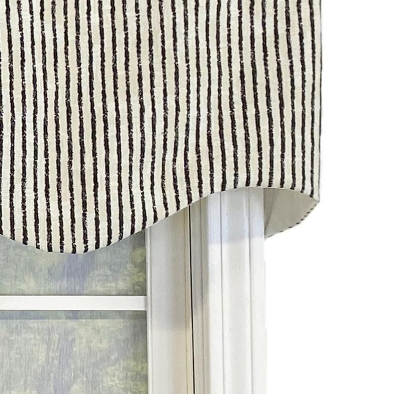 Duval Regal Valance 3in Rod Pocket 50in x 17in for Kitchen Living Room by RLF Home, 3 of 5