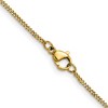 Chisel Stainless Steel Polished Yellow IP-plated 1.5mm 22" Curb Chain Necklace - 4 of 4