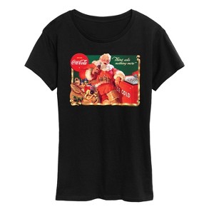 Women's - Coca-Cola - Vintage Santa Claus Ice Cold Short Sleeve Graphic T-Shirt - 1 of 4