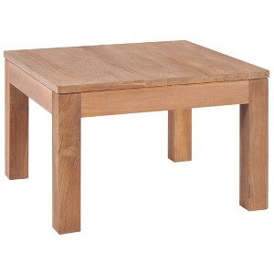 vidaXL Coffee Table Natural Teak Solid Teak Wood 23.6x23.6 in Durable - 1 of 4