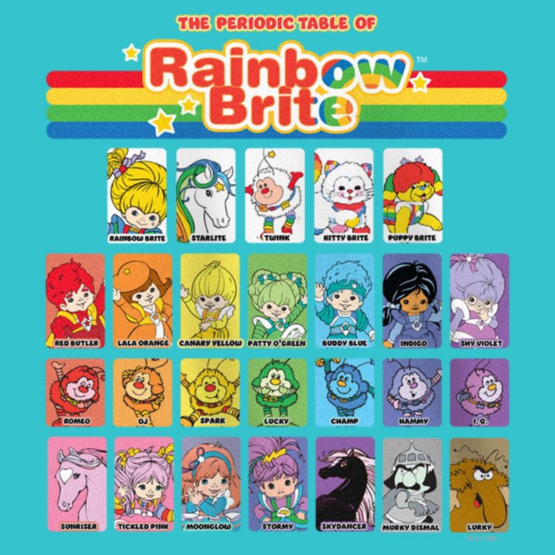 Girl's Rainbow Brite Table of Characters T-Shirt, 2 of 5