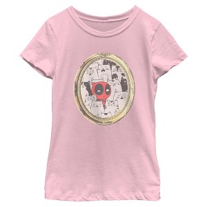 Girls Marvel Deadpool Cats Animated Frame T Shirt - 1 of 4