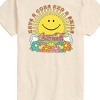 Men's - Coca-Cola - Have A Coke and Smile Retro Groovy Sun and Flowers Short Sleeve Graphic T-Shirt - 2 of 4