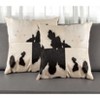 HomeRoots Set of Two 18" Black and White Cowhide Cowhide Throw Pillows - 2 of 4