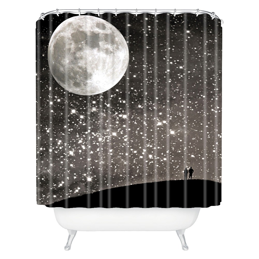 Photos - Shower Curtain Love Under The Stars  Black - Deny Designs