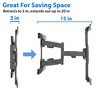 Mount Factory Full Motion TV Wall Mount -  Swivel Bracket fit Televisions from 42" - 70" up to VESA 400 x 600 - Tilt Swing Out Arm - 10' HDMI Cable - 3 of 4
