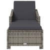 vidaXL Sun Lounger Dark Grey, Grey - 3 of 4