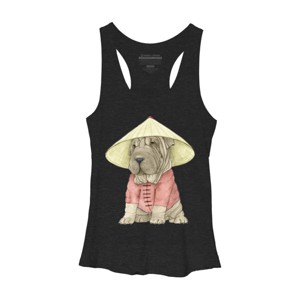 Women's Design By Humans Shar pei By Barruf Racerback Tank Top - 1 of 3