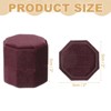 Unique Bargains Velvet Octagon Wedding Proposal Engagement 2 Slot Jewelry Storage Ring Box - 2 of 4