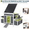 Wooden Chicken Coop, 54.41" x 34.49" x 34.05" Chicken Coop for 4-6 Chickens, with 2 Sides Large Nesting Boxes, Outdoor Poultry Cage Rabbit Cage - 4 of 4