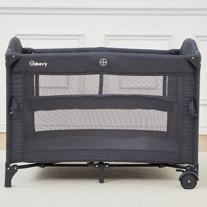 5-in-1 Pack and Play, Baby Bedside Sleeper with Bassinet, Portable Crib, Diaper Changer, Playard and Hanging Toy, Nursery Center, Toddlers - 1 of 4